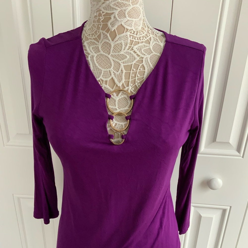 INC Top Size Medium 3/4 Sleeve Top EUC